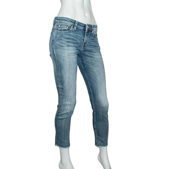 IRO JEANS Size 30 Skinny Denim Jeans Blue Raw Hem - Picture 4 of 10